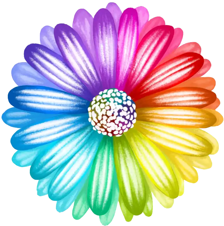 Fleur arc en ciel